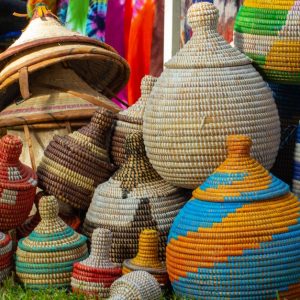 Set de 3 paniers colorés Antsirabe